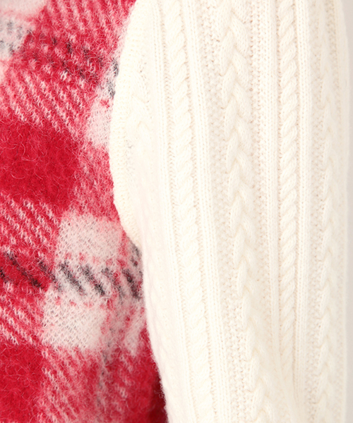 Ray BEAMS（レイビームス）の「BOUSSOLE×Ray BEAMS / 別注 チェックニット プルオーバー（ニット/セーター・レディース・その他1/その他2・ONE SIZE）」の12枚目の写真