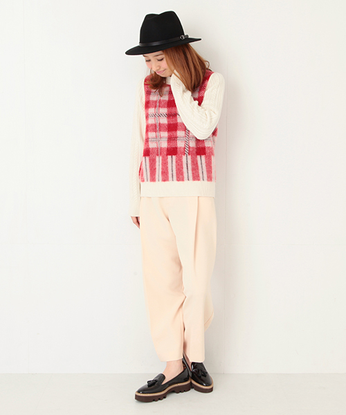 Ray BEAMS（レイビームス）の「BOUSSOLE×Ray BEAMS / 別注 チェックニット プルオーバー（ニット/セーター・レディース・その他1/その他2・ONE SIZE）」の14枚目の写真