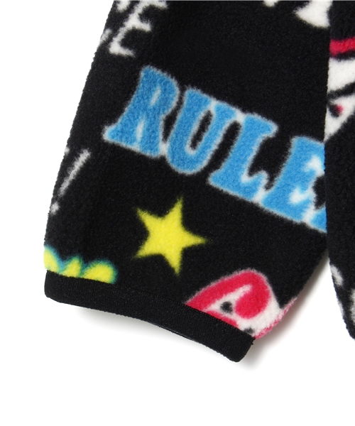 HYSTERIC MINI（ヒステリックミニ）の「SWEET DREAM BABY!総柄　フリースパーカー（ブルゾン・キッズ・ブラック系その他/グレー系その他・110/100/120）」の9枚目の写真