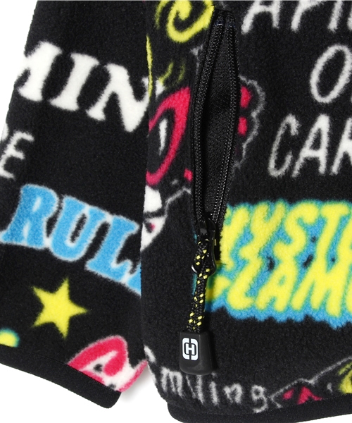 HYSTERIC MINI（ヒステリックミニ）の「SWEET DREAM BABY!総柄　フリースパーカー（ブルゾン・キッズ・ブラック系その他/グレー系その他・110/100/120）」の7枚目の写真