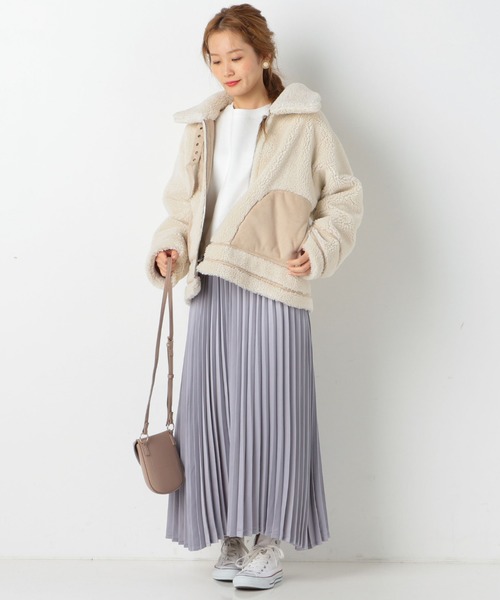 archives（アルシーヴ）の「リバーシブルボアジャケット（その他