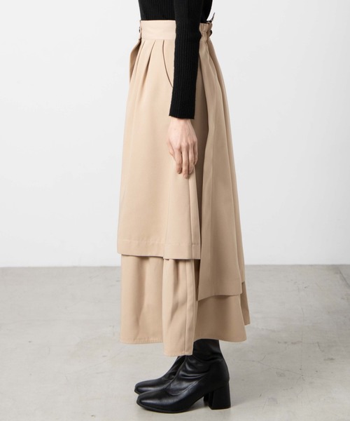 WEGO（ウィゴー）の「WEGO/【セットアップ対応商品】ランダムフレアスカート（スカート・レディース・ライトベージュ/ブラック・FREE）」の10枚目の写真