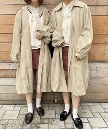 PairPair | スナップボタンステンカラーコート(男女兼用)(ステンカラーコート)