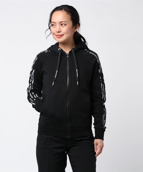 ARMANI EXCHANGE(アルマーニエクスチェンジ)の「【A|Xアルマーニ エクスチェンジ】リサイクルコットン サイドロゴ ジップアップスウェットパーカ(パーカー・レディース・ブラック/ホワイト/コーラル・SMALL/MEDIUM/X-SMALL/LARGE)」の10枚目の写真
