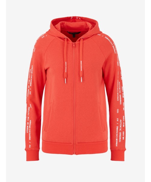ARMANI EXCHANGE(アルマーニエクスチェンジ)の「【A|Xアルマーニ エクスチェンジ】リサイクルコットン サイドロゴ ジップアップスウェットパーカ(パーカー・レディース・ブラック/ホワイト/コーラル・SMALL/MEDIUM/X-SMALL/LARGE)」の9枚目の写真