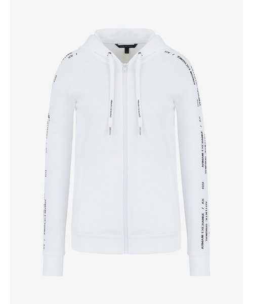 ARMANI EXCHANGE(アルマーニエクスチェンジ)の「【A|Xアルマーニ エクスチェンジ】リサイクルコットン サイドロゴ ジップアップスウェットパーカ(パーカー・レディース・ブラック/ホワイト/コーラル・SMALL/MEDIUM/X-SMALL/LARGE)」の14枚目の写真