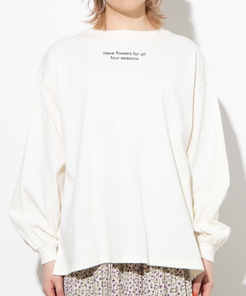 WEGO（ウィゴー）の「WEGO/ボリュームスリーブアソートロンT（Tシャツ/カットソー・レディース・ホワイト/パープル系その他/スミクロ/ホワイト系その他/ライトベージュ・FREE）」の14枚目の写真