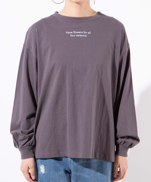 WEGO（ウィゴー）の「WEGO/ボリュームスリーブアソートロンT（Tシャツ/カットソー・レディース・ホワイト/パープル系その他/スミクロ/ホワイト系その他/ライトベージュ・FREE）」の10枚目の写真