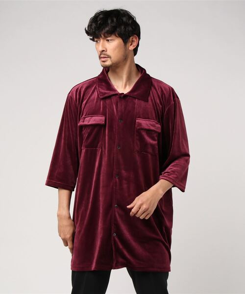 INNOCENT(イノセント)の「『Bling Leads』ベロアコーチジャケット(シャツ/ブラウス・レディース・ブラウン/ワイン/ブラック/グレー・LARGE/MEDIUM)」の4枚目の写真