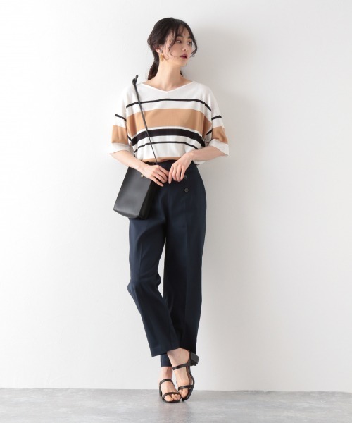 GLOBAL WORK(グローバルワーク)の「ケア楽リネン混ボタンワイドパンツ/874343(その他パンツ・レディース・ライトベージュ/カーキ/ネイビー・MEDIUM/LARGE)」の19枚目の写真