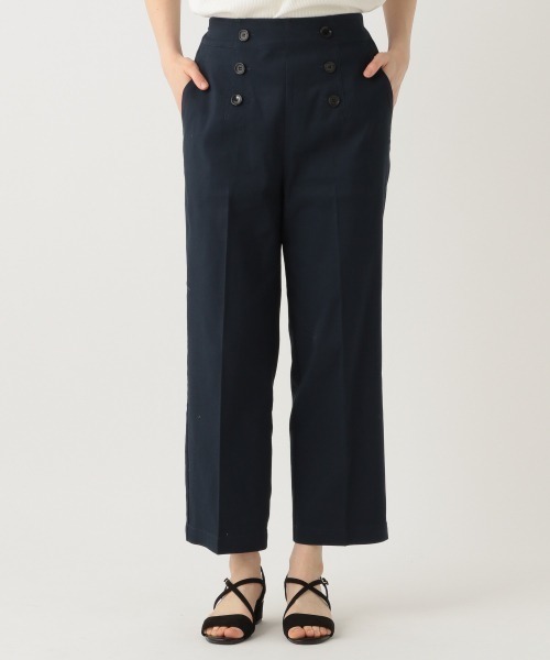 GLOBAL WORK(グローバルワーク)の「ケア楽リネン混ボタンワイドパンツ/874343(その他パンツ・レディース・ライトベージュ/カーキ/ネイビー・MEDIUM/LARGE)」の17枚目の写真