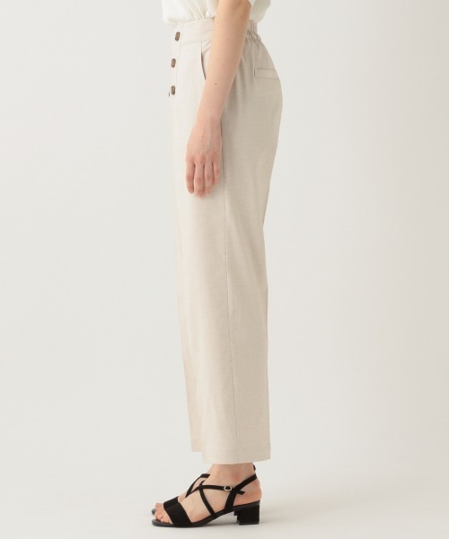 GLOBAL WORK(グローバルワーク)の「ケア楽リネン混ボタンワイドパンツ/874343(その他パンツ・レディース・ライトベージュ/カーキ/ネイビー・MEDIUM/LARGE)」の7枚目の写真