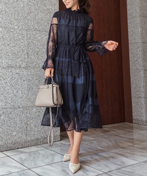 レース チュール シフォン切替えワンピースパーティードレス ワンピース Ruirue Boutique ルイルエブティック のファッション通販 Zozotown