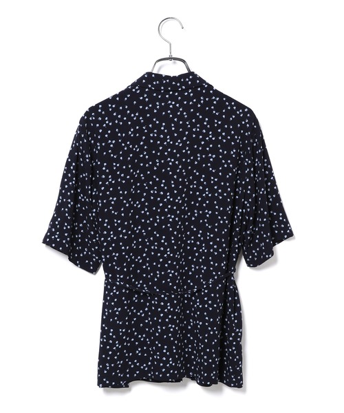 ADAM ET ROPE'（アダムエロペ）の「イージレーシャツジャケット（シャツ/ブラウス・レディース・ブラック/ネイビー・FREE）」の12枚目の写真