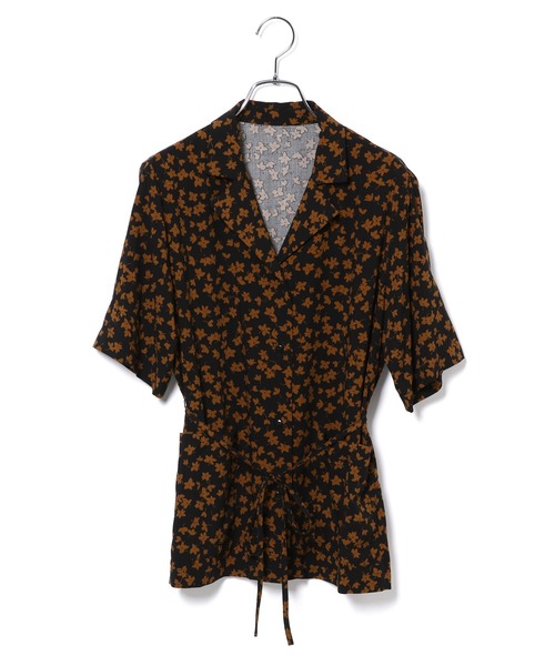 ADAM ET ROPE'（アダムエロペ）の「イージレーシャツジャケット（シャツ/ブラウス・レディース・ブラック/ネイビー・FREE）」の6枚目の写真