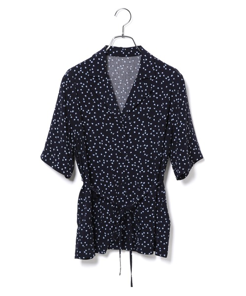 ADAM ET ROPE'（アダムエロペ）の「イージレーシャツジャケット（シャツ/ブラウス・レディース・ブラック/ネイビー・FREE）」の10枚目の写真