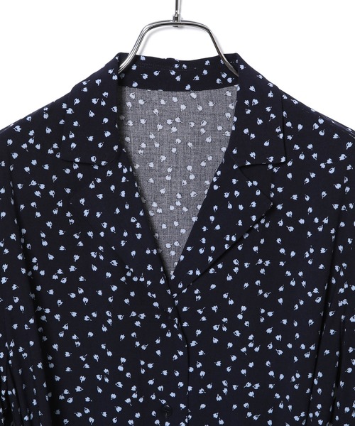 ADAM ET ROPE'（アダムエロペ）の「イージレーシャツジャケット（シャツ/ブラウス・レディース・ブラック/ネイビー・FREE）」の5枚目の写真