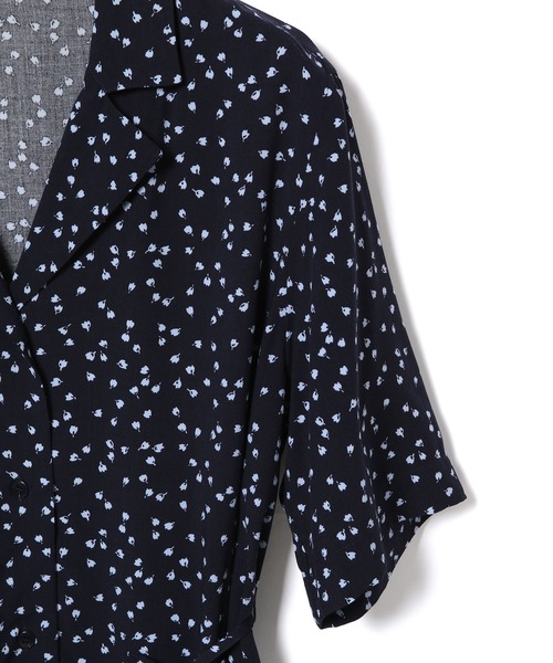 ADAM ET ROPE'（アダムエロペ）の「イージレーシャツジャケット（シャツ/ブラウス・レディース・ブラック/ネイビー・FREE）」の14枚目の写真