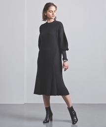 極美品 アキラナカ frida ニットワンピース ボリューム袖 ブラック 2 53731302_b_07_215.jpg