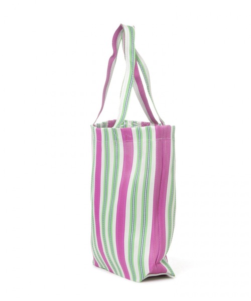 LAKOLE(ラコレ)の「ストライプマーケットバッグ / LAKOLE(トートバッグ・レディース・ピンク/オレンジ/パープル・FREE)」の12枚目の写真