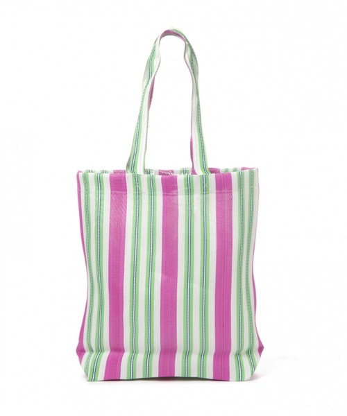 LAKOLE(ラコレ)の「ストライプマーケットバッグ / LAKOLE(トートバッグ・レディース・ピンク/オレンジ/パープル・FREE)」の13枚目の写真
