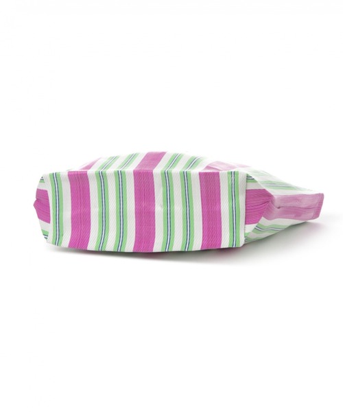 LAKOLE(ラコレ)の「ストライプマーケットバッグ / LAKOLE(トートバッグ・レディース・ピンク/オレンジ/パープル・FREE)」の4枚目の写真