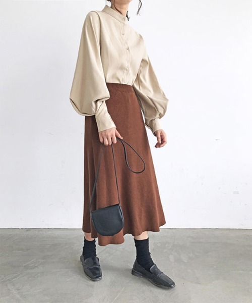 aimoha(アイモハ)の「ニュアンスカラースタンドカラーブラウス(シャツ/ブラウス・レディース・ホワイト/ブラック/ベージュ/ブルー・FREE/SMALL/LARGE/X-LARGE/MEDIUM)」の11枚目の写真