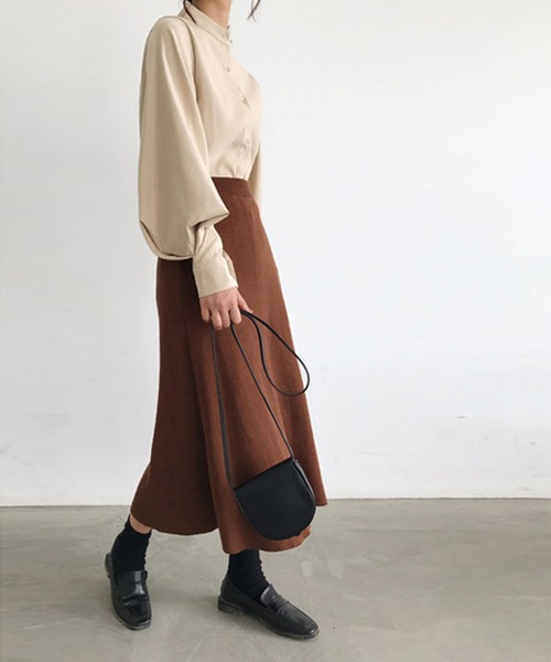 aimoha(アイモハ)の「ニュアンスカラースタンドカラーブラウス(シャツ/ブラウス・レディース・ホワイト/ブラック/ベージュ/ブルー・FREE/SMALL/LARGE/X-LARGE/MEDIUM)」の13枚目の写真