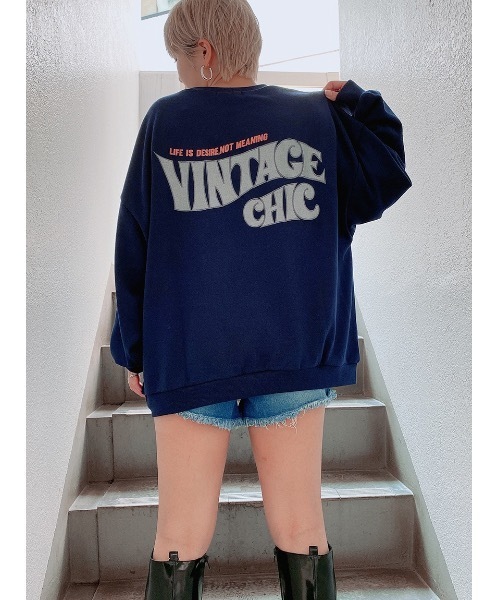 one way(ワンウェイ)の「VINTAGEロゴプルオーバー(スウェット・レディース・ホワイト/ブラック/ベージュ/オレンジ/ダークブルー・FREE)」の10枚目の写真