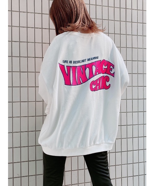 one way(ワンウェイ)の「VINTAGEロゴプルオーバー(スウェット・レディース・ホワイト/ブラック/ベージュ/オレンジ/ダークブルー・FREE)」の8枚目の写真