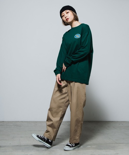 WEGO（ウィゴー）の「WEGO/カラーサークルロゴプリントロンT（Tシャツ/カットソー・レディース・ホワイト/ダークグリーン・SMALL/MEDIUM/LARGE）」の5枚目の写真