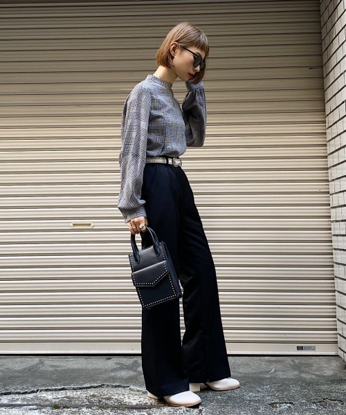 PAGEBOY(ページボーイ)の「アソートチェックハイネックブラウス(シャツ/ブラウス・レディース・ダークブラウン/ブラック・FREE)」の7枚目の写真