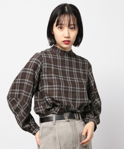 PAGEBOY(ページボーイ)の「アソートチェックハイネックブラウス(シャツ/ブラウス・レディース・ダークブラウン/ブラック・FREE)」の18枚目の写真