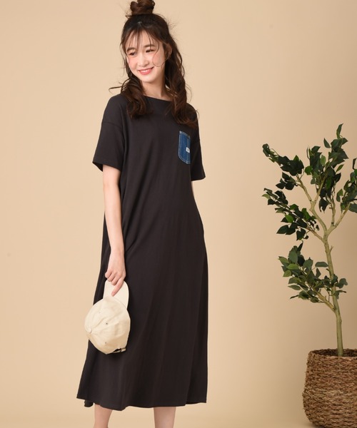 Lee(リー)の「【Lee】DENIMPOCKET FLARE DRESS(ワンピース・レディース・モカ/ブラック/ライトベージュ・FREE)」の10枚目の写真