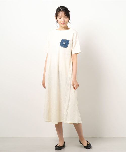 Lee(リー)の「【Lee】DENIMPOCKET FLARE DRESS(ワンピース・レディース・モカ/ブラック/ライトベージュ・FREE)」の19枚目の写真