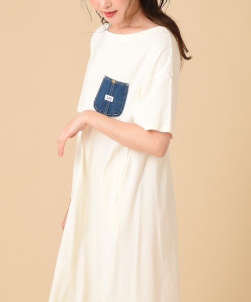 Lee(リー)の「【Lee】DENIMPOCKET FLARE DRESS(ワンピース・レディース・モカ/ブラック/ライトベージュ・FREE)」の15枚目の写真