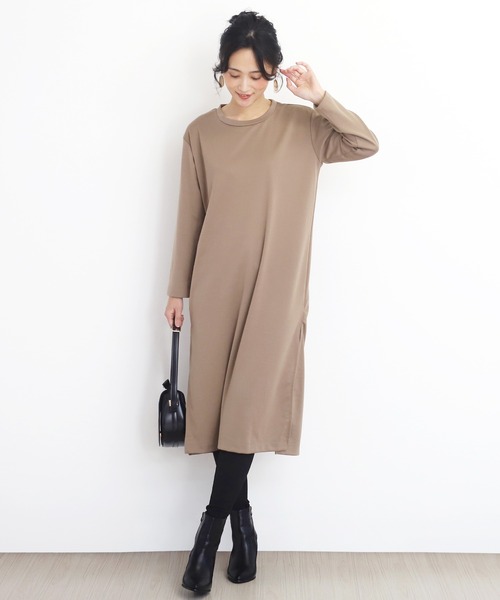 Amulet(アミュレット)の「カットスリットワンピ―ス(ワンピース・レディース・ベージュ/ブラック/ブラウン/ネイビー・L/M/XL)」の12枚目の写真