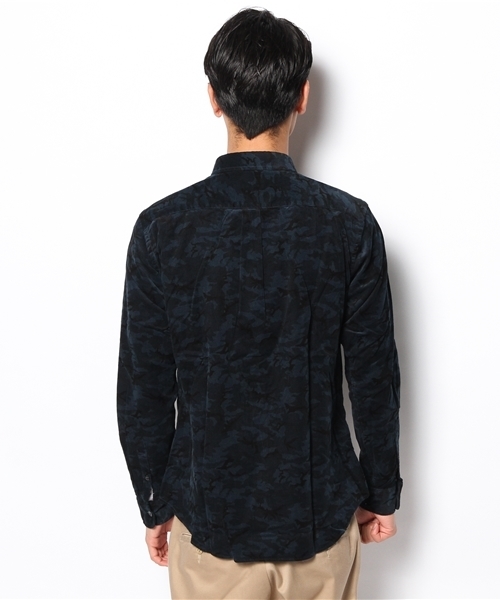 CIAOPANIC TYPY（チャオパニックティピー）の「コーデュロイカモ柄シャツ（シャツ/ブラウス・メンズ・オリーブ/ネイビー・LARGE/MEDIUM）」の5枚目の写真