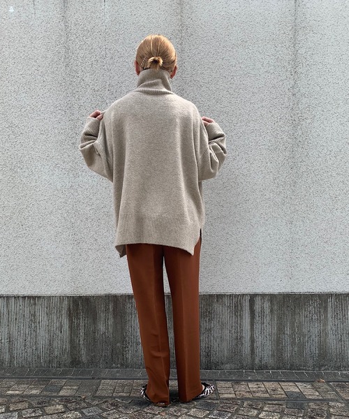 attrayant(アティロン)の「リブハイネックオーバーサイズニット(ニット/セーター・レディース・ホワイト/ブラック/ベージュ/グレー・FREE)」の20枚目の写真