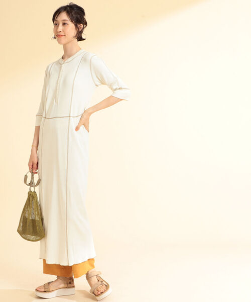 Web限定 Beams レイビームス のファッション ヘンリーネック Ray Lee ワンピース ワンピース ワンピース Ray