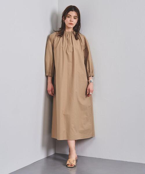 dahl'ia（ダリア）の「＜dahl'ia（ダリア）＞ボリューム ロング ワンピース（ワンピース・レディース・ブラック/ベージュ・FREE）」の3枚目の写真