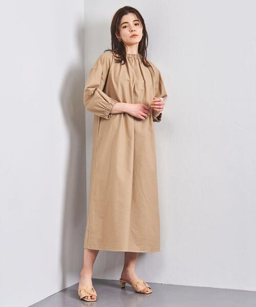 dahl'ia（ダリア）の「＜dahl'ia（ダリア）＞ボリューム ロング ワンピース（ワンピース・レディース・ブラック/ベージュ・FREE）」の6枚目の写真