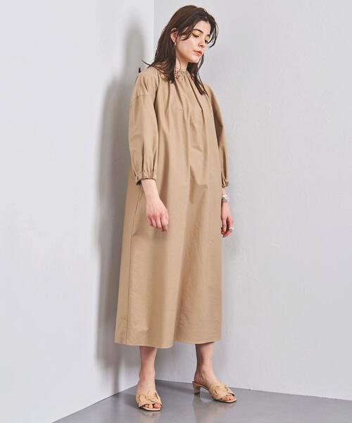 dahl'ia（ダリア）の「＜dahl'ia（ダリア）＞ボリューム ロング ワンピース（ワンピース・レディース・ブラック/ベージュ・FREE）」の7枚目の写真