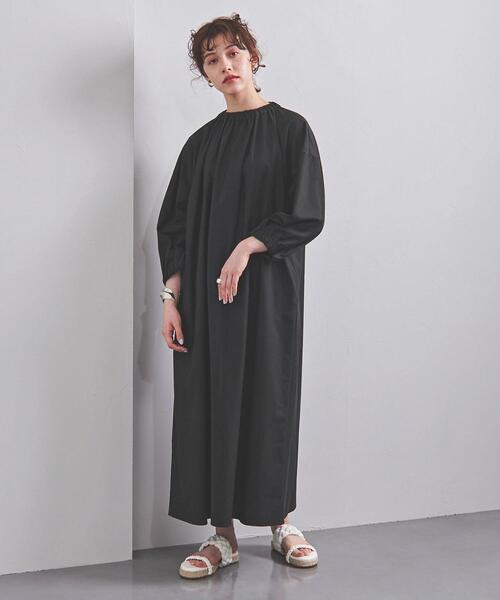 dahl'ia（ダリア）の「＜dahl'ia（ダリア）＞ボリューム ロング ワンピース（ワンピース・レディース・ブラック/ベージュ・FREE）」の8枚目の写真