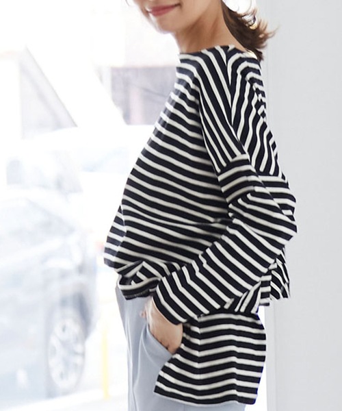 ボーダーズ　フリルティシャツ BORDERS at BALCONY tシャツ 「BORDERS BALCONY/ボーダーズアット