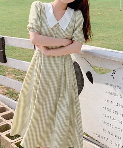 ギンガムチェッククラシックワンピース ワンピース Junoah ジュノア のファッション