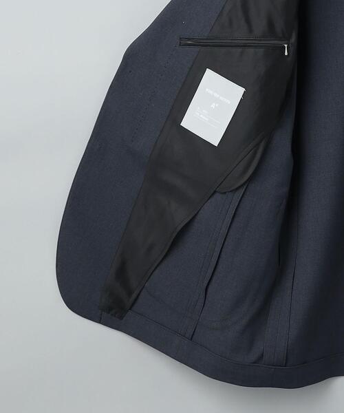 WORK TRIP OUTFITS GREEN LABEL RELAXING（ワークトリップアウトフィッツグリーンレーベル リラクシング）の「＜機能/洗濯機洗い可・ストレッチ・防シワ＞ WTO A+ PE シャークスキン MODERN 2P（テーラードジャケット・メンズ・ネイビー/ブラウン/グレー・XS/42/S/44/M/46/L/48/XL/50）」の5枚目の写真