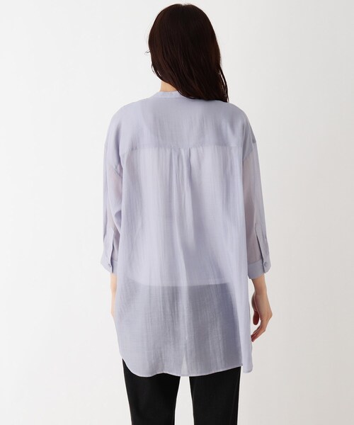 DRESKIP（ドレスキップ）の「◆バンドカラーブラウス（シャツ/ブラウス・レディース・オフホワイト/サックスブルー/ライトベージュ・02/03）」の10枚目の写真