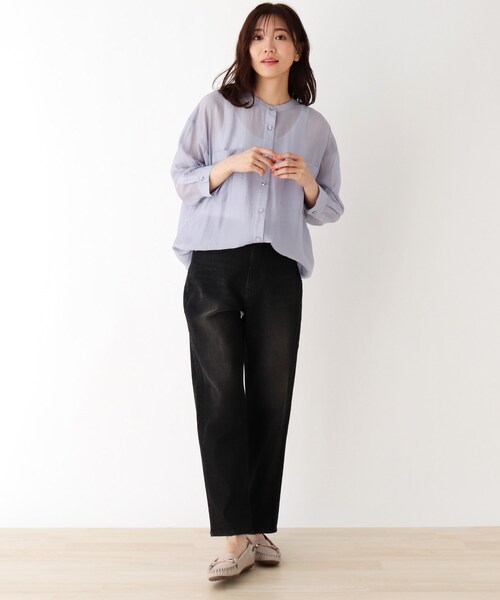 DRESKIP（ドレスキップ）の「◆バンドカラーブラウス（シャツ/ブラウス・レディース・オフホワイト/サックスブルー/ライトベージュ・02/03）」の15枚目の写真