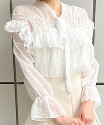 【Crea titty&Co.PETIT】Crea ボウタイフリルトップス